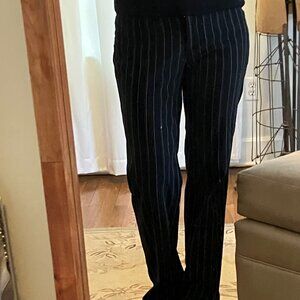 Pants Black Pinstripe
